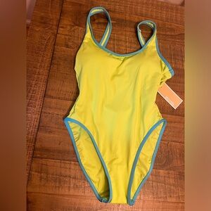 Michael Kors Size 6 One Piece Classic Swimsuit - Limeade - NWT - $112 Retail